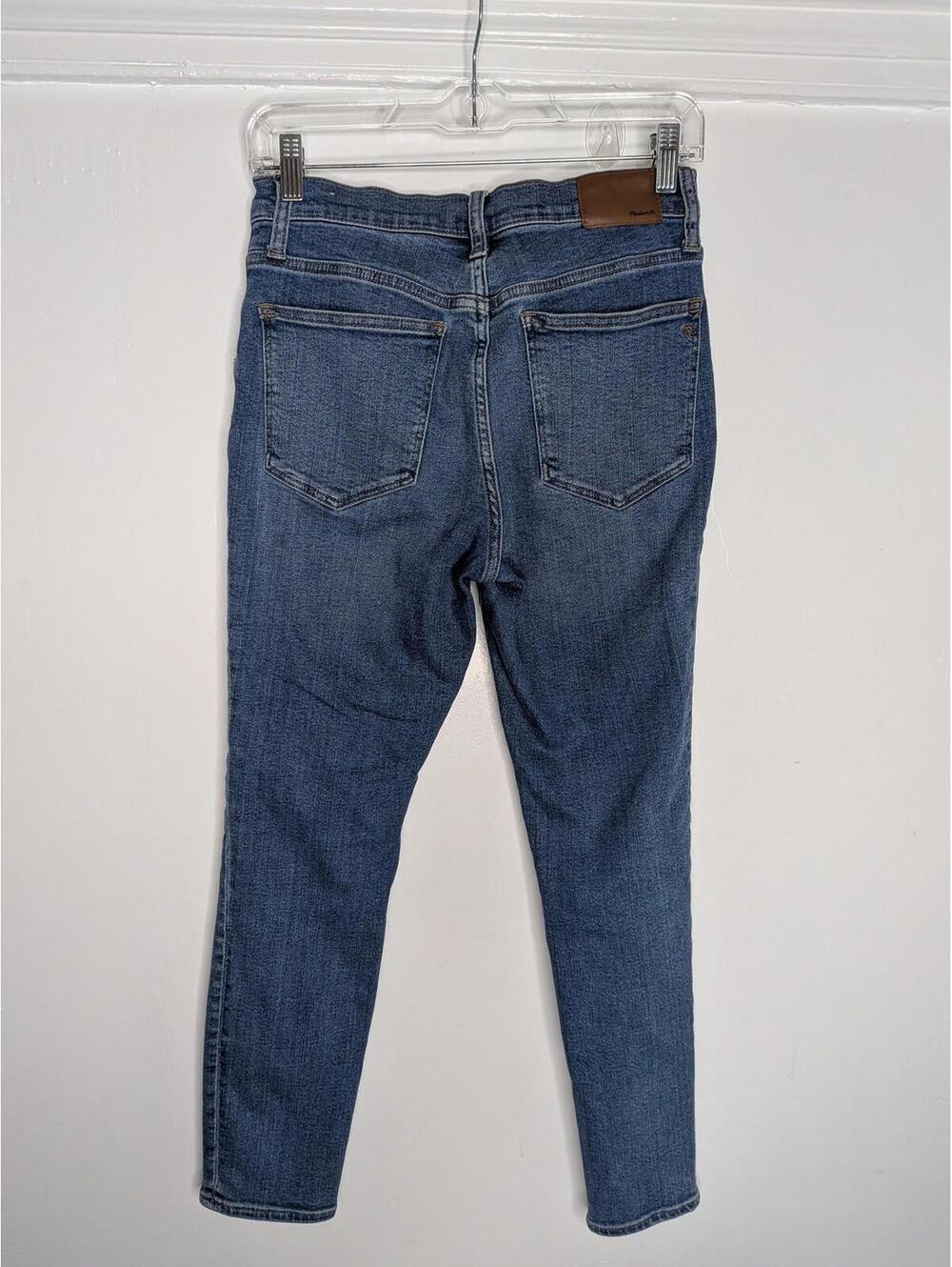 Madewell Jeans Womens 27 Blue 9" Mid-Rise Skinny Crop Button Fly Denim Pants - Picture 4 of 6
